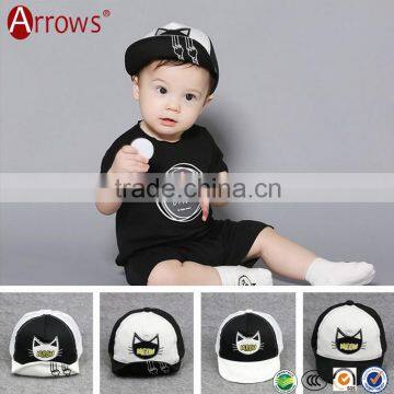 Meow Cat Embroidered Animal Soft Brimless Korean Style Infant Baby Kids Toddler Baseball Caps and Hats