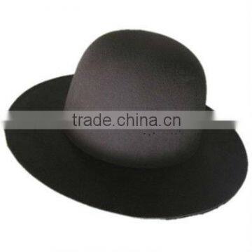 100% wool double layer felt Gurkha hat with leather sweat band with chin strap for nepal Military