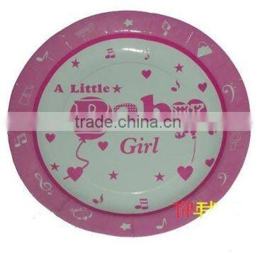 A little Baby Girl Dessert Plates , 7inch , pack of 8