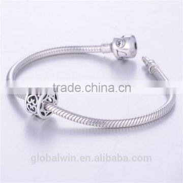 New Fashion Silver Bead Handcraft Custom Silver Charm Hollow Out Round Silver Bead Engraved S925 Fashion Jewelry T045 photo-4