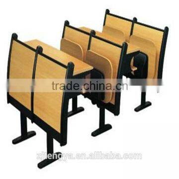Wooden Yellow Automatic Tilting University Ladder Teaching Chair photo-4