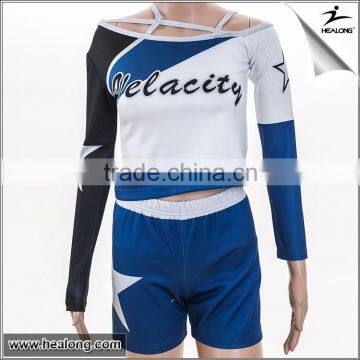 Polyester Spandex Youthful sexy Lady hot Cheerleading uniforms