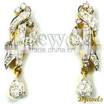 Ladies Diamond Earrings, Gold Earrings, Diamond Jewelry