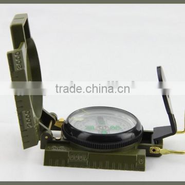 military lensatic sighting compass with gradienter waterproof