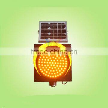 New products 300mm amber LED solar powered traffic flashing signal led warning light