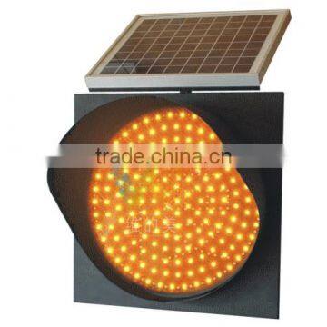 400mm Solar LED Amber Flashing Warning Light Road Safety