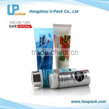 Labeling plastic package tubes
