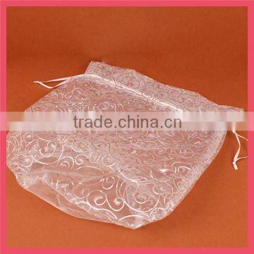factory wholesale light color round bottom organza bag