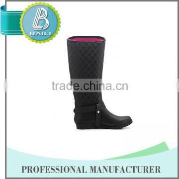 2016 Newest Customised designs Rubber Waterproof girls sex black knee boots