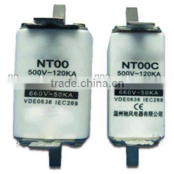 cartridge fuse link with DIN 43620 blade style