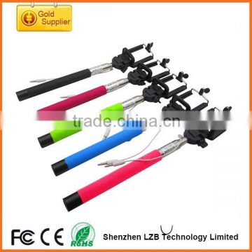 New ideas convenient monopod selfie stick bluetooth colorful Monopod