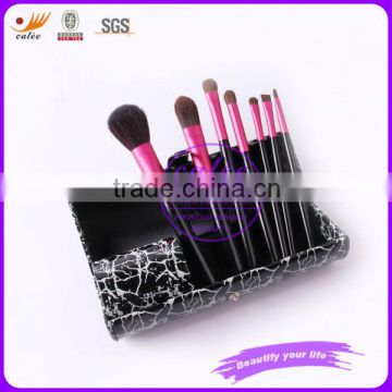 7pcs portable cosmetic brush set with cylinder roll