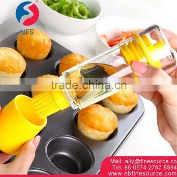 Good Quality Kitchen Tool Cooking Oil Plastic Bottle Healthy Silicone Brush Oil Bottle