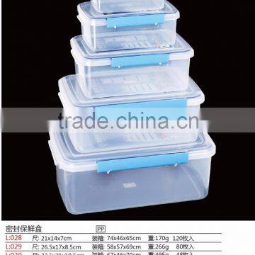 Plastic food fresh keeping box with airtight lid