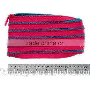 Funny and Playful Bright Pencil Pouch Pencil Case - Strawberry Pink & Caribbean Blue photo-5