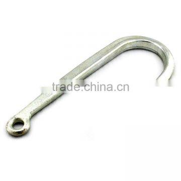 15" Clear Zinc Forged Tow J Hook