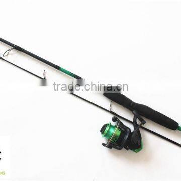 2015 attractive green blue, pink, red colors fishing rod and reel combo