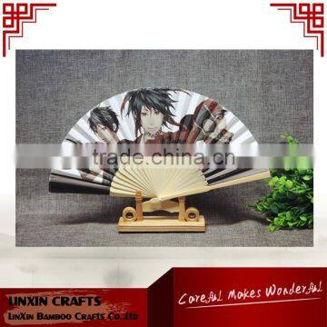 hot sale customized paper bamboo fan for gifts and wedding promotional gift