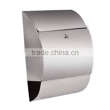 Modern Stainless Steel Mailbox Wall Mount Secure Postal Letter Box Newspaper bin