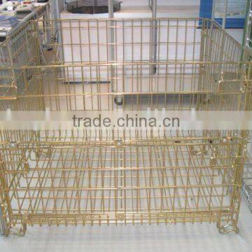 Zinc plating wire container/cage (Yellow colour)