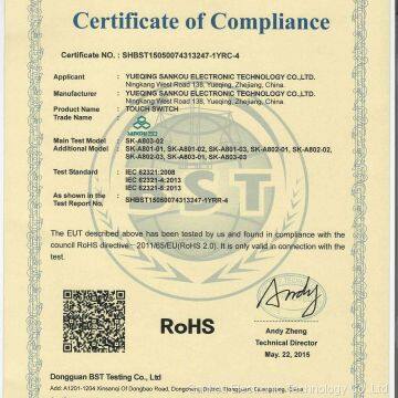 RoHs Certificate