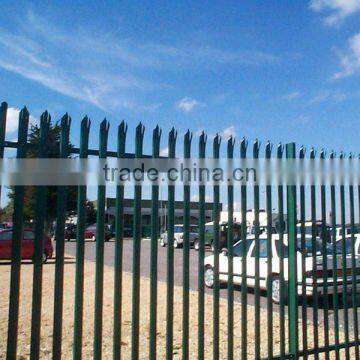 2015 new plastic coated metal picket palisade fence for sale