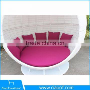 Luxury Rattan Apple Bed Wicker Furniture Sun Lounger photo-5