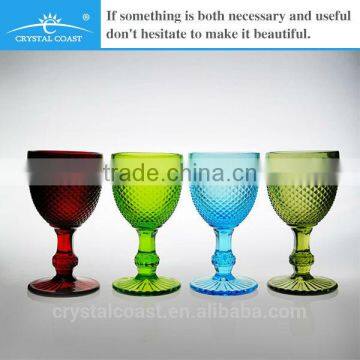 wholesale rustic multi colored wedding vintage wine glass