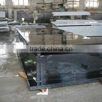Man Carved Shanxi Black Granite Tombstone Polished photo-3