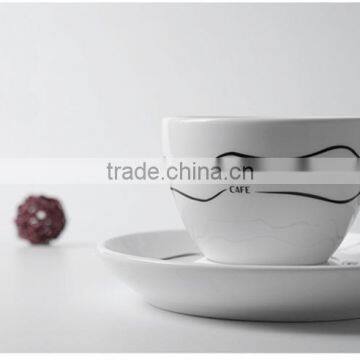 Haonai New Style High Quality New Bone China Coffee Cup and Saucer photo-2