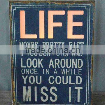 Antique Decorative Wooden LED Wall Plaque photo-2