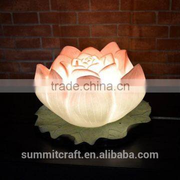 Resin Oriental Style Lotus Table Lamp photo-2