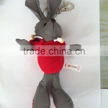 custom reflecx toy high visible reflective rabbit keychian