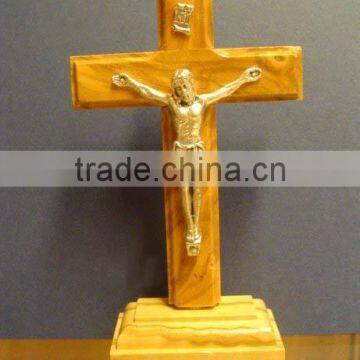 Large Decorative Standing Crucifix Wooden Cross photo-2