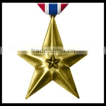 Custom cheap custom medals souvenirs winner gold medal pentagramme medal wholesale