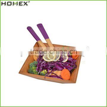 Natural bamboo product bamboo Square salad bowl fruit bowl made of bamboo/Homex_Factory