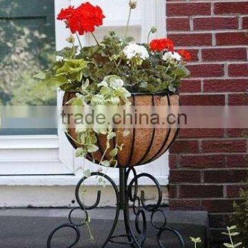 wrought iron planter