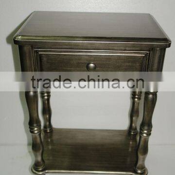 silvery wooden console table