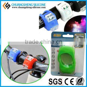 Silicone Cover Bicycle Front and Back Light, LED Bike Flashlight photo-3