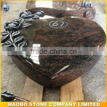 Haobo heart design modern tombstone heart shaped headstones