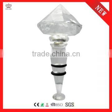 LED Plastic Clear Crystal Manufacture Diamond Wine Bottle Stopper