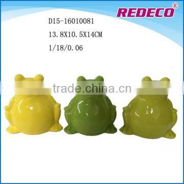 Home decoration ceramic frog figurine for sale