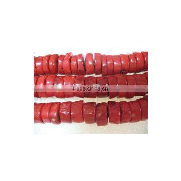 wholesale 16" 17mm large red abacus shaped natural loose coral beads