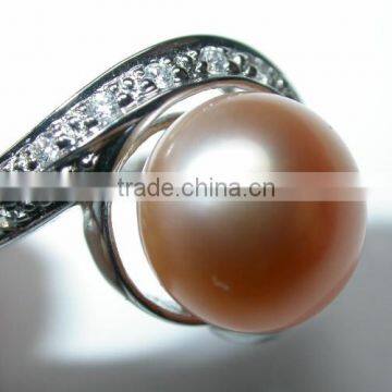 Favorites Compare Fashion Design Sterling Silver 925 Pearl Ring f Tahitian Pearl Ring photo-2