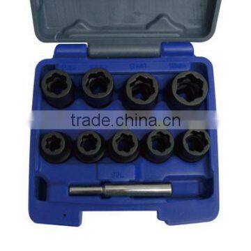 10Pcs 1/2" Dr. Tiger Bite Socket Set