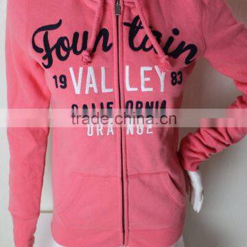 Lady Fashion Zipper-Up Sweatshirt With Chinese Style Hood photo-3