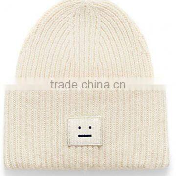 Europe and the United States Face Labeling Box Embroidered in Autumn and Winter Lovers of Woolen Hat Knitted Cap Pointe photo-2