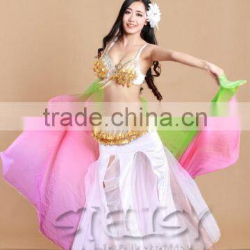 Yifusha side slits belly dance long skirt for lady