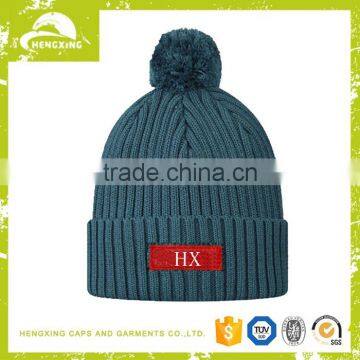 New 100 Acrylic Skiing Warm Winter Beanie / Custom Woven Lable Winter Beanie