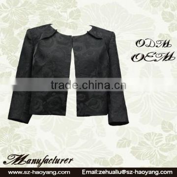 Top fashion ladies short jacquard jacket model